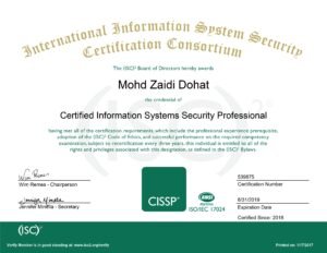 Certified Information Systems Security Professional